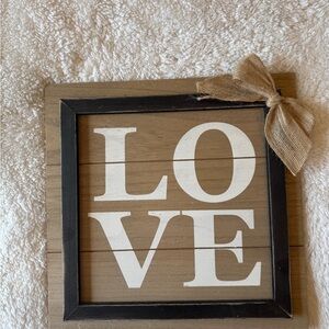 Rustic Love Wall Decor with Bow